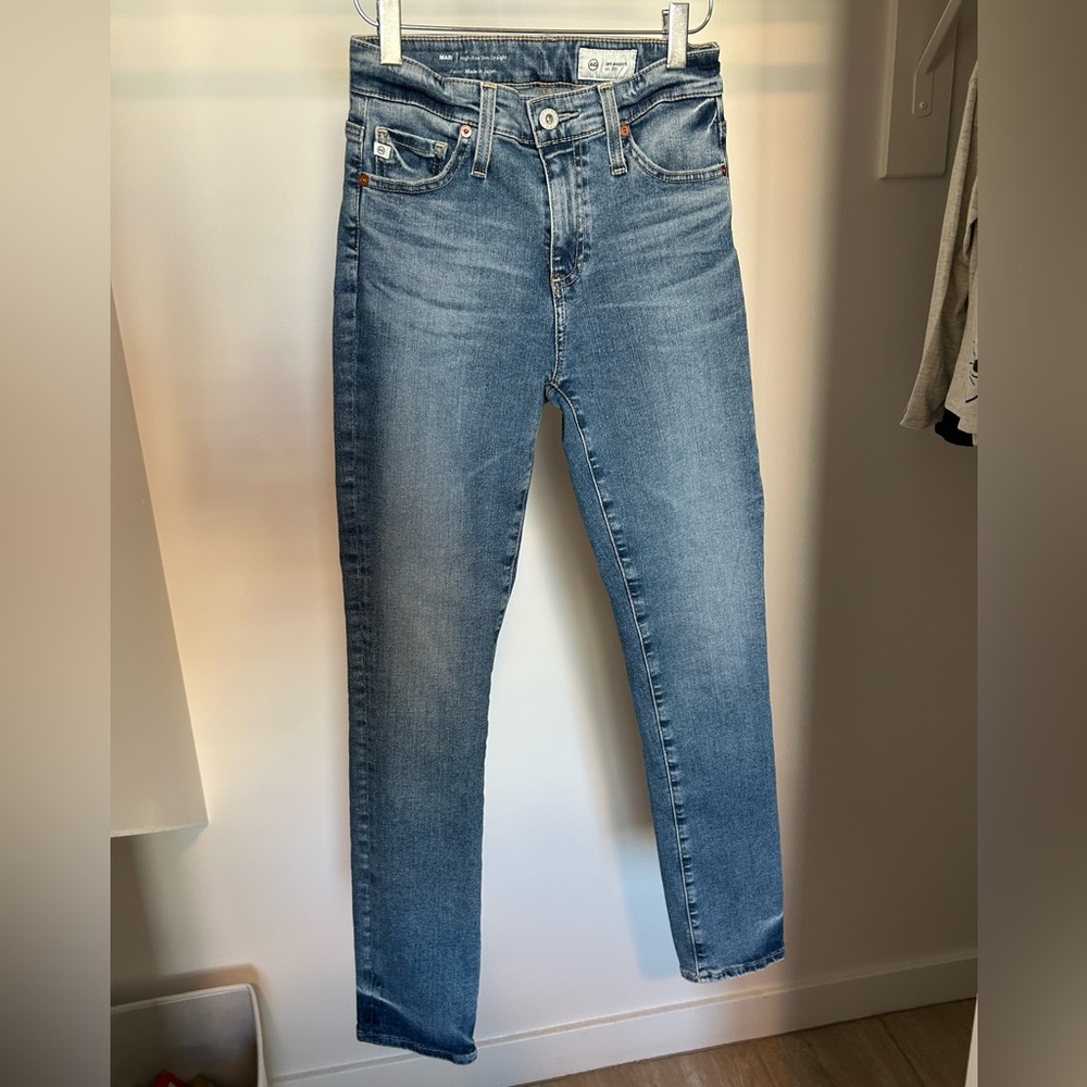 AG Mari High Rise Slim Straight jeans - size 25
